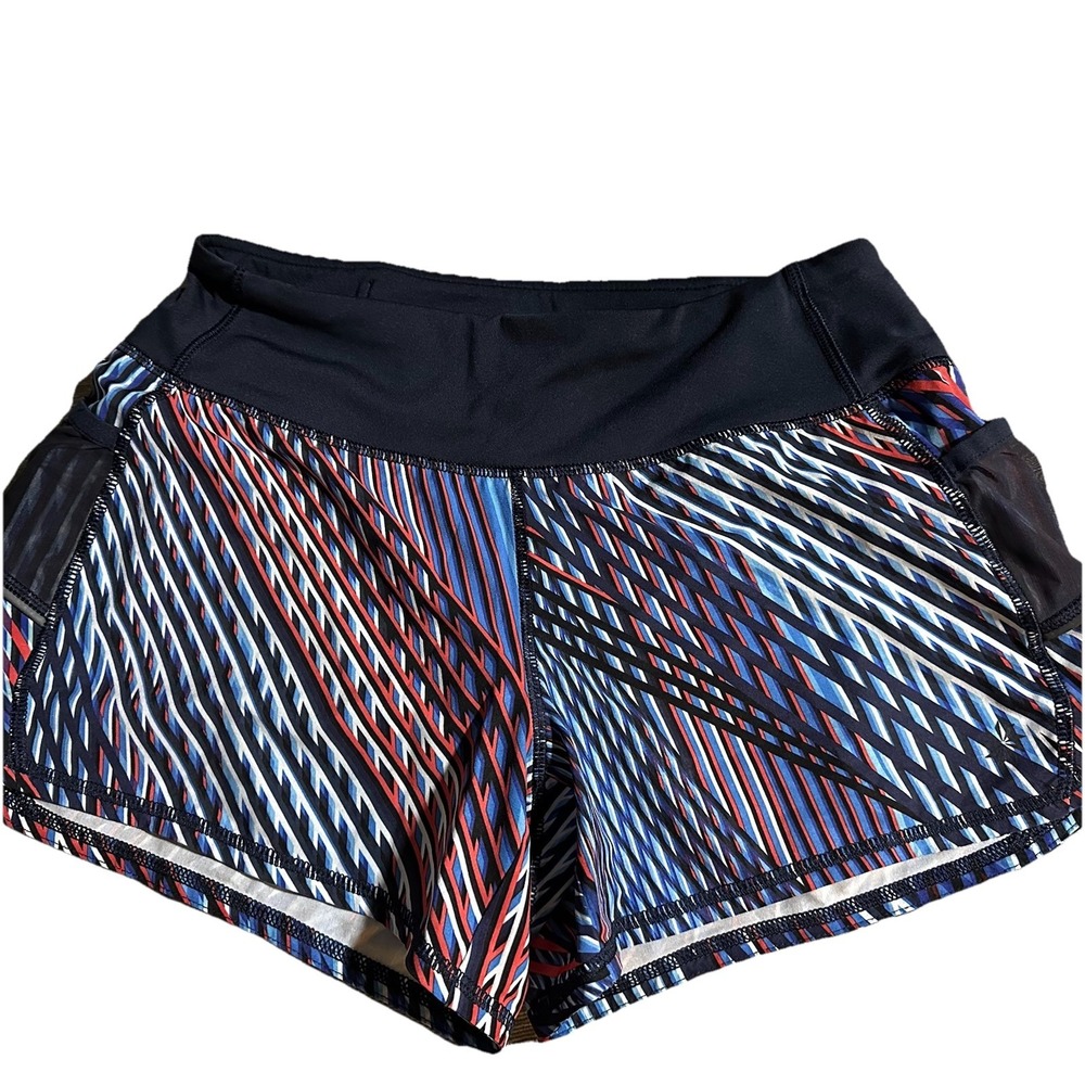 Athleta Women's Ready Set Go Running Shorts Multicolor Stripe‎  Size XS